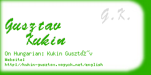 gusztav kukin business card